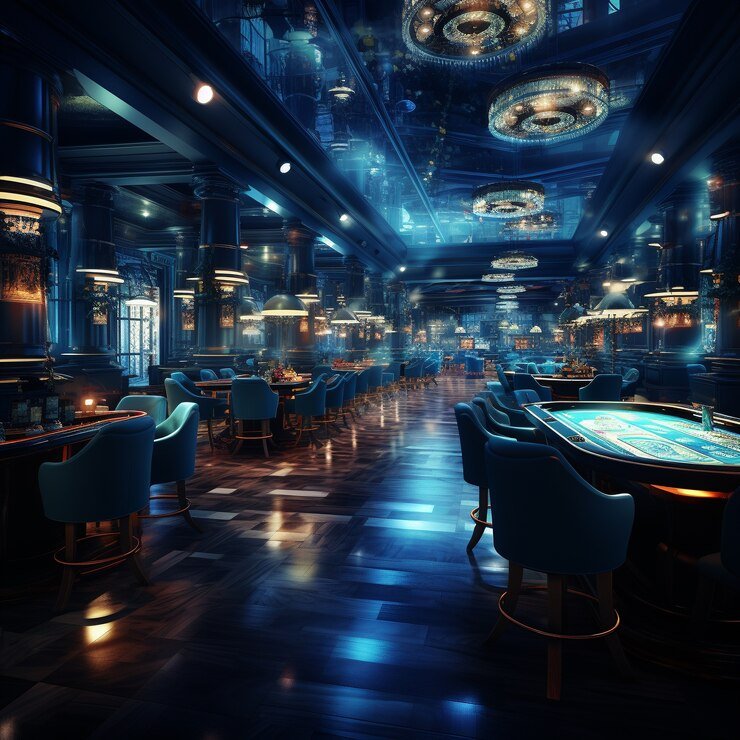 Live dealer blackjack table with multi-camera studio setup